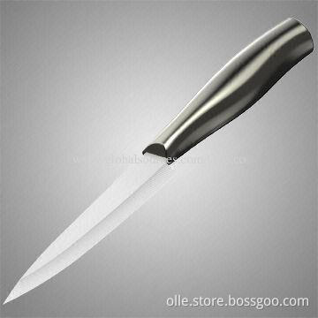 Zirconia kitchen knife, fashion design stainless steel handle, 4-inch 100mm